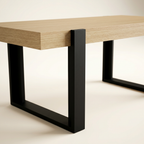 Table basse rectangulaire bois et noir NOVA – NEO TABLE