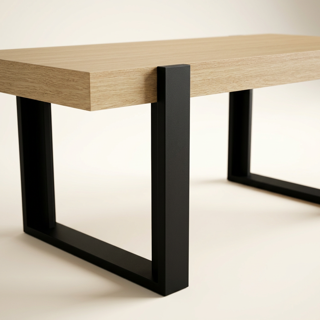 Table basse rectangulaire bois et noir NOVA – NEO TABLE